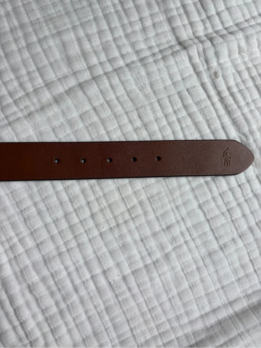 Polo Ralph Lauren Men’s Brown Leather Belt Silver Buckle Size 52 130 XL Big Tall
